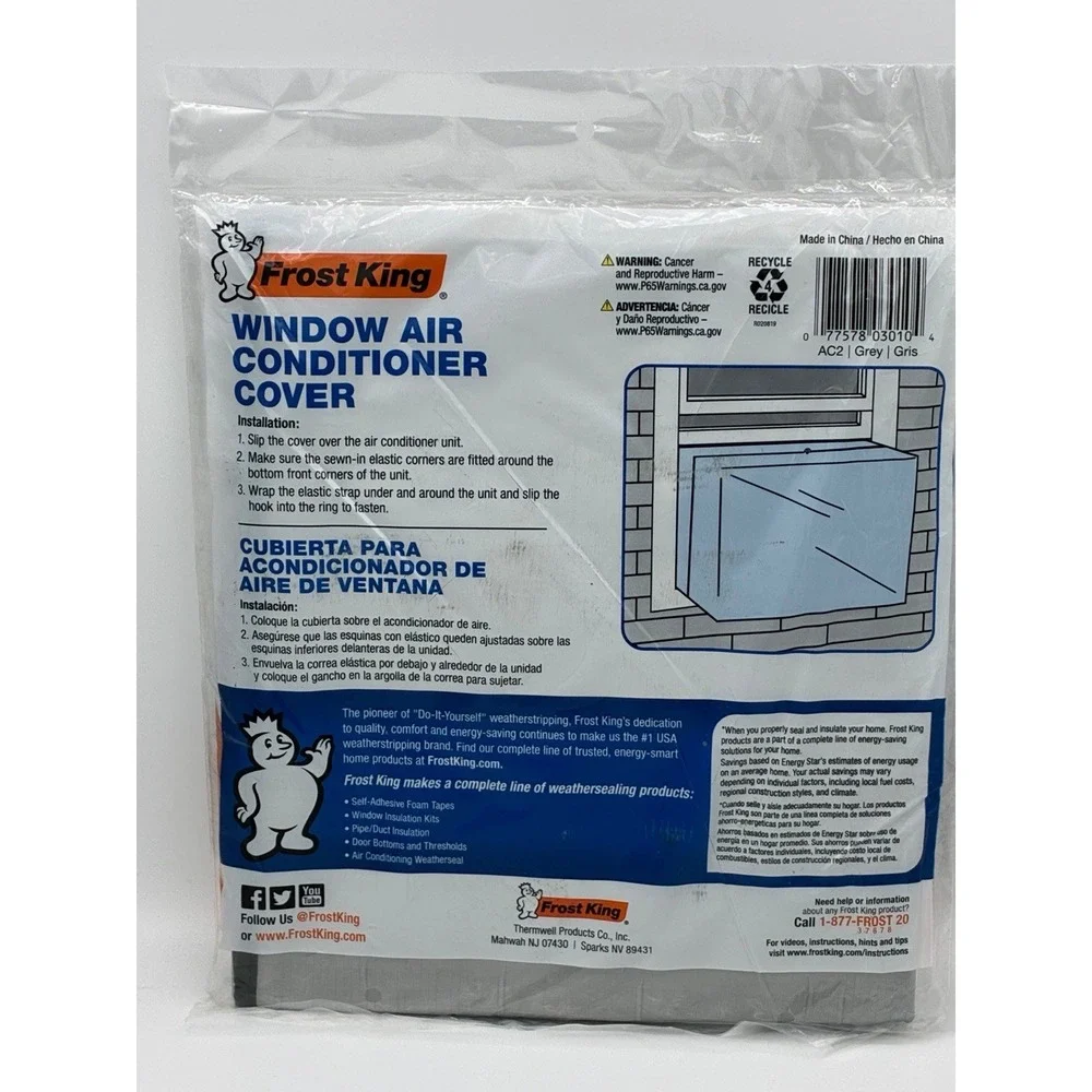 THERMWELL AC2H Air Conditioner Cover, 18 by 27 by 16-Inch, Silver